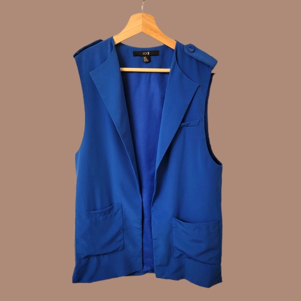 Blue Blazer Vest